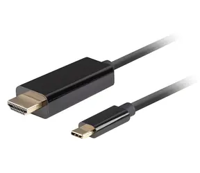 Kabel Lanberg USB-C (M) - HDMI (M) 1 m czarny / 4K 60 Hz / HDMI 2.0 / USB 3.2 Gen 2