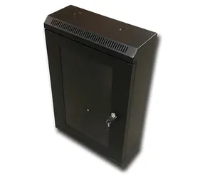 Szafa DATACOM 10" jednoczęściowa 12U 140 czarna / drzwi szklane