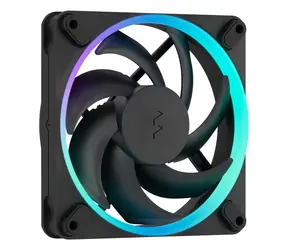 Fractal Design Momentum 12 RGB czarny, 3 sztuki / wentylator uniwersalny / 120 mm / 350-2200 obr./min / 28 dB / ARGB / 4-pinowy PWM