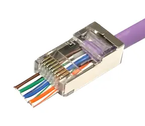 Wtyczka modułowa MicroConnect EZ / złącze RJ-45 / 8P8C / srebrna