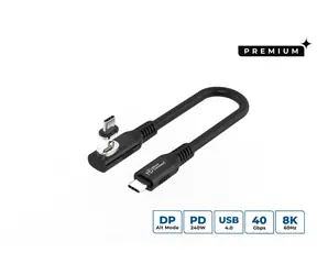 MicroConnect USB-C - USB-C czarny / Kabel / 0,15 m