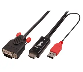 Lindy HDMI do VGA / Adapter / 0,1 m / 1920x1200 / 60Hz