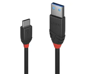 Lindy USB-A - USB-C 1m czarny / kabel USB / USB 3.2 Gen 2 / 10 Gbit/s