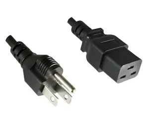 Przewód zasilający MicroConnect , typ US B - C19, 1,8 m, czarny / Przewód zasilający / Wtyczka amerykańska