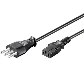 Przewód zasilający MicroConnect Włochy typ L - C13 5m czarny / Przewód zasilający / 250 V / 10 A