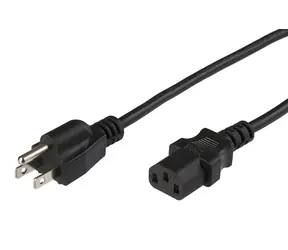 Przewód zasilający MicroConnect US typu B - C13 0,5 m czarny / wtyk amerykański