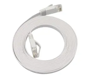 MicroConnect CAT6a U/UTP FLAT 1m biały / Kabel krosowy