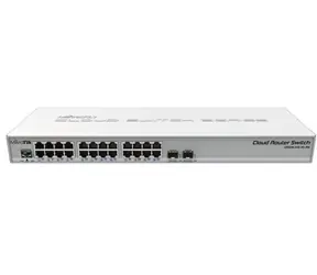Mikrotik CRS326-24G-2S+RM / Przełącznik routera chmurowego / 512 MB RAM / 24x GLAN / 2x SFP+ / RouterOS L5 / 1U rack