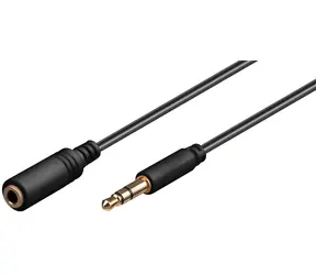 Kabel MicroConnect AUX 3,5 mm jack (M) - 3,5 mm jack (M) czarny / 0,5 m