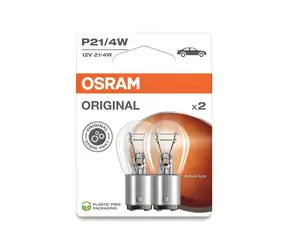 OSRAM P21/4W Standard 12V / Żarówka samochodowa / BAZ15d / Blister 2 szt.