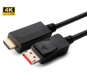 MicroConnect DisplayPort 1.4 (M) - HDMI (M) 1m czarny / Kabel / 4K / 60 Hz