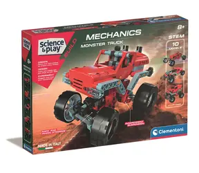 Clementoni Science&Play Mechanics Monster Truck / Zestaw konstrukcyjny / 200 elementów / 10 modeli / od 8 lat