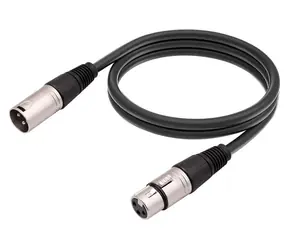 Kabel MicroConnect XLR XLR (M) - XLR (F) czarny / Zbalansowany kabel audio / 10 m