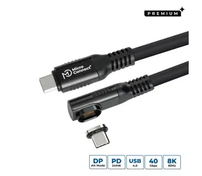 MicroConnect USB-C (M) - USB-C (M) 1m czarny / kabel USB