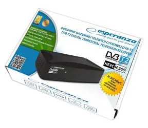 Esperanza EV108R black / Tuner cyfrowy DVB-T2 / H.265 / HEVC