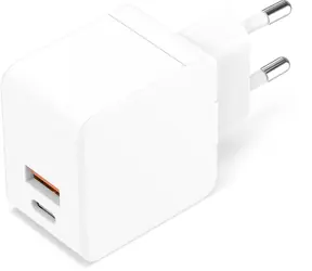 CoreParts USB-C biały / ładowarka USB / USB-C + USB-A / 30 W / szybkie ładowanie