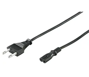 Przewód zasilający MicroConnect CEE 7/16 - C7 1,8 m czarny / Przewód zasilający / 250 V / 2,5 A