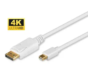 Kabel MicroConnect Mini DisplayPort (M) - DisplayPort (M) 2m biały / 4K