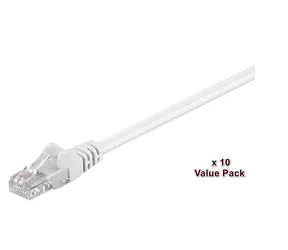 MicroConnect CAT5e 1m biały / Kabel sieciowy / U/UTP / 10 szt.