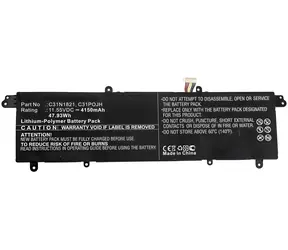 CoreParts Bateria do laptopa czarna / Bateria do laptopa / Asus UX392 / UX392FA / UX392FN / Vivobook 14 S433FL
