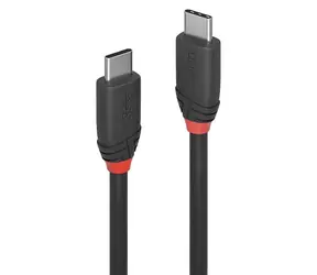 Lindy USB-C - USB-C czarny / Kabel / USB 3.2 / 10 Gbit/s / 1 m