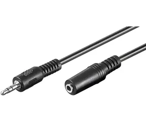 Przewód przedłużający MicroConnect Audio czarny / Przewód audio / Gniazdo 3,5 mm (MF) / 20 m