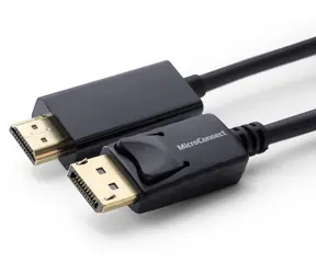 MicroConnect DisplayPort 1.2 - HDMI czarny / Kabel / 0,5 m / 1080p / 60 Hz