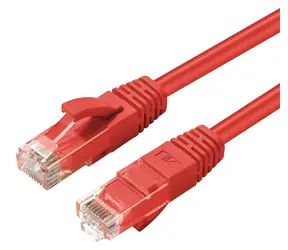 MicroConnect CAT6a U/UTP 3M czerwony / LSZH