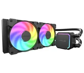 LC-Power LC-CC-240-B-ARGB czarny / chłodzenie wodne procesora / AIO / 240 mm / 2x 120 mm ARGB / LGA1700 / AM4 / AM5