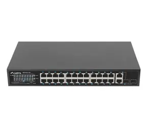 Lanberg RSFE-24P-2C-250 / Przełącznik / 24x PoE+ 100 Mbps / 2x Combo Gigabit / 250 W / Niezarządzany / 19"