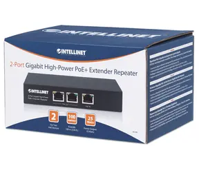 Intellinet PoE+ Extender 561266 / Extender PoE+ / 2- Port / 1000 Mb/s / 100 m