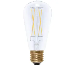 SEGULA LED Rustic Long Style 5W(35W) przezroczysta / Żarówka / E27 / 400lm / 2200K / ściemnialna / CRI 90
