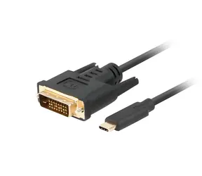 Lanberg USB-C - DVI-D 24+1 czarny / Kabel / 3M