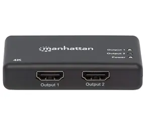 Manhattan / rozdzielacz HDMI / 2 porty / 3840 x 2160 / 30 Hz / zasilacz