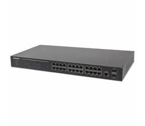 Przełącznik Intellinet 24x GE Web-Managed PoE+ / Przełącznik / 24 Port / 1000 Mb/s / 2x SFP / 24x PoE+ / 19"