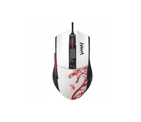 A4Tech Bloody L65 Max Naraka biała / Mysz optyczna gamingowa / 12000 DPI / 78 g / RGB / USB