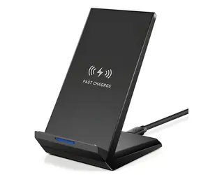 2GO czarny / Ładowarka bezprzewodowa / 15 W / Szybkie ładowanie / Kabel USB-C w zestawie