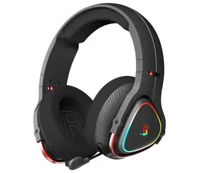 A4Tech Bloody MR710 czarny / Słuchawki gamingowe z mikrofonem / 2,4 GHz / Bluetooth 5.3 / Gniazdo 3,5 mm / Chowany mikrofon / RGB