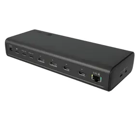 Icy Box USB-C 17w1 czarny / Stacja dokująca / PD 3.1 140W / 2x HDMI 4K / 2x DP 8K / RJ-45