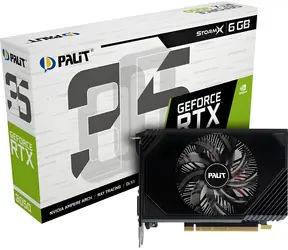 Palit GeForce RTX 3050 StormX 6GB / Karta graficzna / 1042-1470 MHz / 6GB GDDR6 / 96-bit / 1x DVI + 1x HDMI + 1x DP / 70W