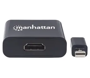 Manhattan Mini DisplayPort - HDMI czarny / Adapter / Aktywny / 4K 60 Hz / HDCP 2.2
