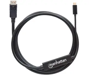 Manhattan USB-C do DisplayPort 2 m czarny / Kabel przejściowy / 3840 × 2160 px / 60 Hz / Tryb alternatywny DP / Thunderbolt 3