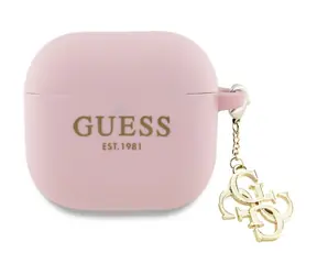 Guess 4G Charm AirPods 4 różowe / etui silikonowe