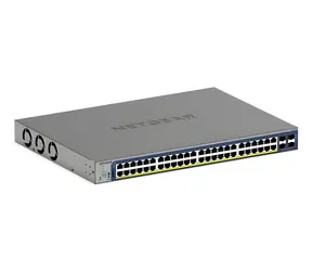 Netgear GS752TXP-300EUS / Przełącznik / 48x GbE PoE+ / 4X 10G SFP+ / 390 W PoE / Zarządzany L2/L3/L4