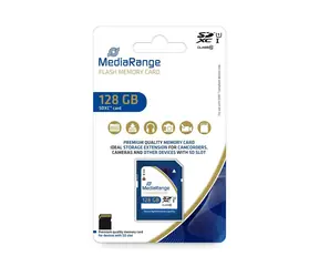 MediaRange SDXC 128 GB / Klasa 10 / UHS-I / R: 80 MB/s / W: 10 MB/s