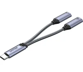 Unitek M206A / hub USB-C / 2× USB-C / audio + ładowanie / 18 W