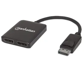 Hub/rozdzielacz DisplayPort MST Manhattan /2x DisplayPort/4K 30 Hz/zasilanie USB