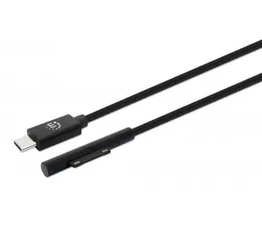 Manhattan Surface Connect - USB-C czarny / Kabel ładujący / PD / 15 V / 1,8 m