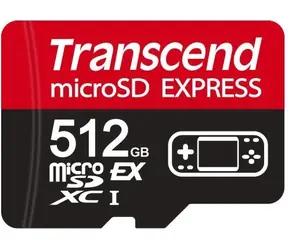 Transcend USD710S / microSDXC Memory Card / 512 GB / SD Express PCIe / U3 / V30 / A1 / R: 900 MB/s / W: 780 MB/s