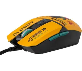 A4Tech Bloody W63 Max RENEGADE żółta / Mysz gamingowa / 12000 DPI / 2000 Hz / RGB / USB